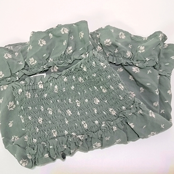 Girls XL 14-16 Plus Skirt New - Never Worn (plus size) soft green white - Picture 5 of 8